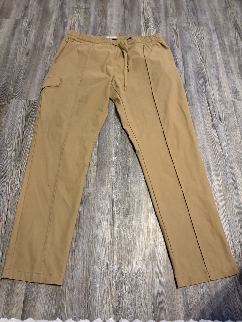 Ike Behar Cargo Jogger Pants Men’s Large Khaki Performance Drawstring Stretch